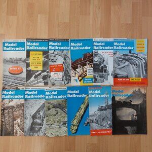 Vtg 1961 Model Railroader Magazine Lot of 12 - Full Year